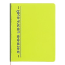 The universal diary for grades 1-11 is an excellent student, a solid cover made of artificial leather, silkography, lies, 48 ​​sheets, light green