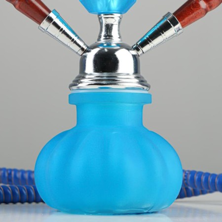 Hookah "Fujira", 25 cm, 2 tubes, blue-1