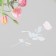 Plastic stickers "Flowers and quotes. Pink" set 12 pcs 8.5x21.5x0.2 cm
