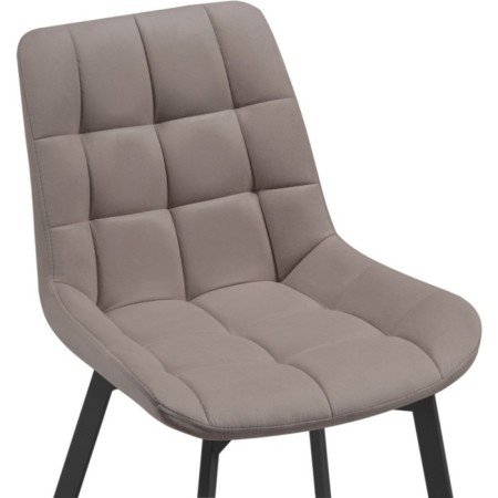 SHEET on a metal frame Chelsea Metal/velor, black/latte 50x60x80 cm-4