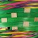 Wicker basket, d18 x 11 x 24 cm, green, bamboo