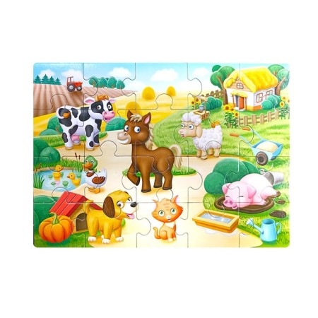 Puzzles for kids "Who lives where?", 4 in 1-2