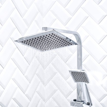 The shower system "RMS" SL144-009DK, tropical shower, shower set, zinc, chromium-3