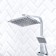 The shower system "RMS" SL144-009DK, tropical shower, shower set, zinc, chromium