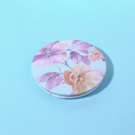 Folding mirror "flowers", d = 7.5 cm, purple color-5