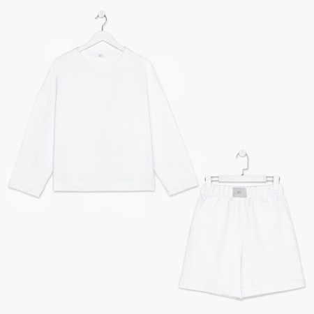 Women's costume (sweatshirt and shorts) Mist, p. 44-46, white-6