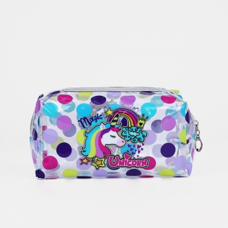 A set of cosmetic bags for the pool, 2 in 1, silver/multi -colored color-2