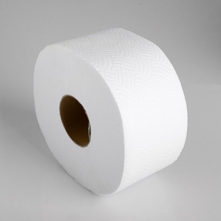 White toilet paper with perforation, for the dispenser, 2 layers, 130 meters