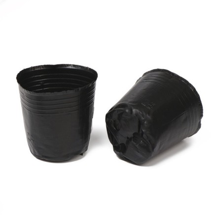 Polyethylene pots for seedlings, 500 ml, 9 × 9 × 8 cm, thickness 50 μm, black, Greengo-1