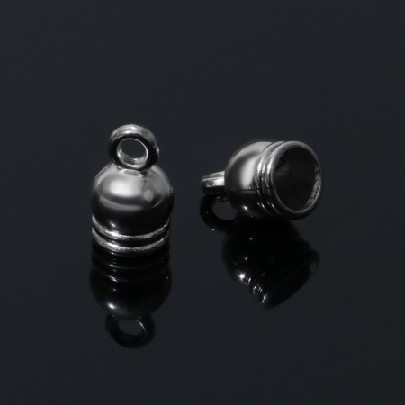 Glue end-cloth 1.3 × 0.8 × 0.8 cm, (set 10 pcs.), Silver color