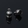 Glue end-cloth 1.3 × 0.8 × 0.8 cm, (set 10 pcs.), Silver color