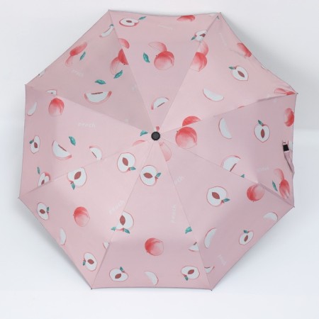 Automatic umbrella "Summer Fruit", windproof, 3 additions, 8 spokes, r = 48 cm, color mix-15