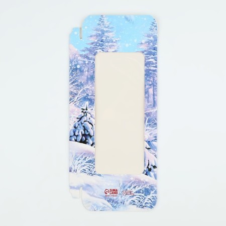 Box for Chocolate "New Year's Miracles", with a window, 17.3 x 8.8 x 1.5 cm, New Year-4