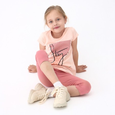Kit for girls, beige color, height 128 cm-4