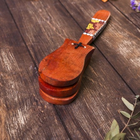 Musical instrument tree "Castanet with a pattern" 4x5x23 cm-5
