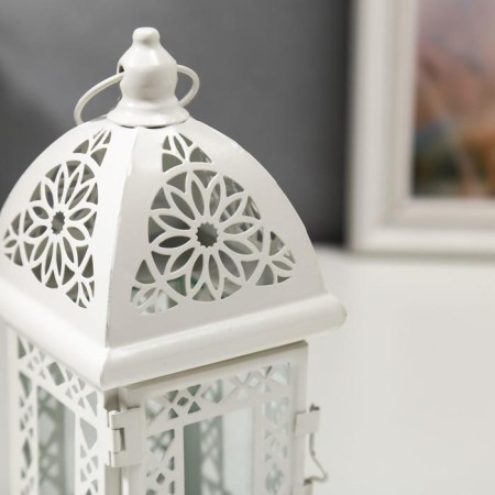Summary metal, glass 1 candle "East. Calm" White 20.5x9.5x9.5 cm-3