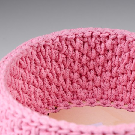 Baby basket, 16 x 7.5 cm, pink, cotton-4