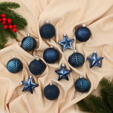 Set of jewelry plastic 13 pcs "Melody" Star, 6 cm, blue