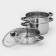 Altyn Mantock, 8.5 l, d = 22 cm, 2 sections, glass cover, with a heat distribution layer, glass cover, induction