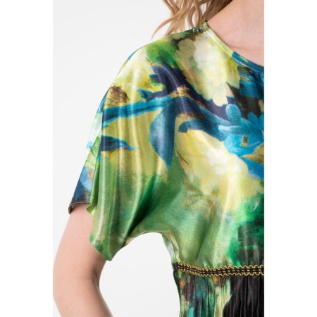 Women's dress, size 44, green color-6