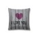 Pillowess decorative "Heart on a wooden background", on a zipper, size 45x45 cm