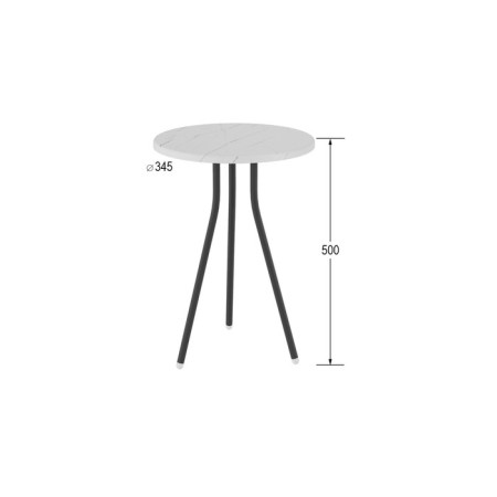 Table Journal Sly, 345x345x500, White Marble-1