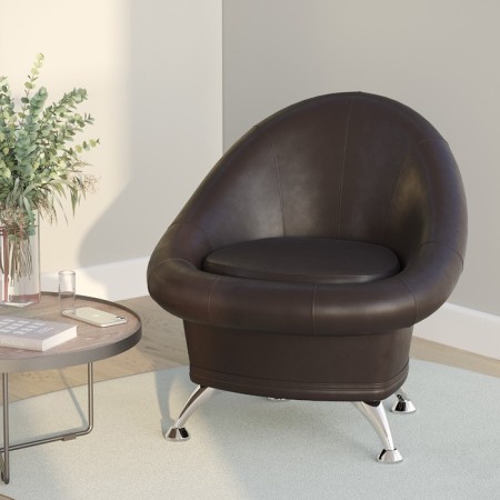 Orion banquet, 690 × 690 × 690 mm, leatherette, dark brown color
