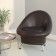 Orion banquet, 690 × 690 × 690 mm, leatherette, dark brown color