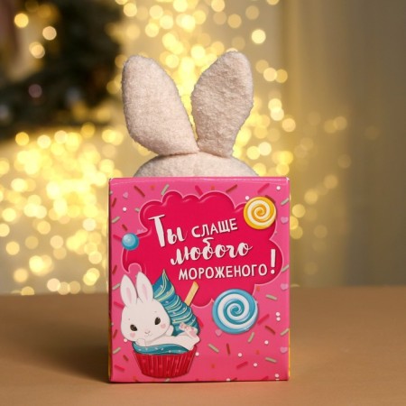 Soft toy "Rainbow mood", bunny-5