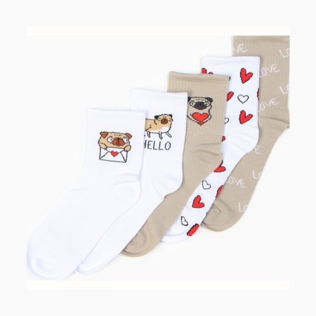Набор женских носков KAFTAN "Love you“ 5 пар, размер 36-39 (23-25 см)-3