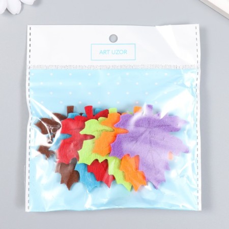 A set of decor for the creativity of felt "Maple leaf" (set 6 pcs)-4