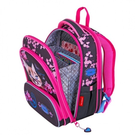 Frame backpack 36 x 28 x 11 cm, Across 198, filling: bag, purple ACR22-198-5-5