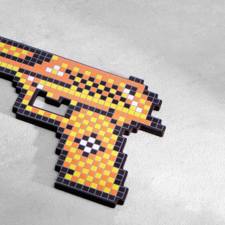 Wooden souvenir "Glock" Pixel, Golden-3