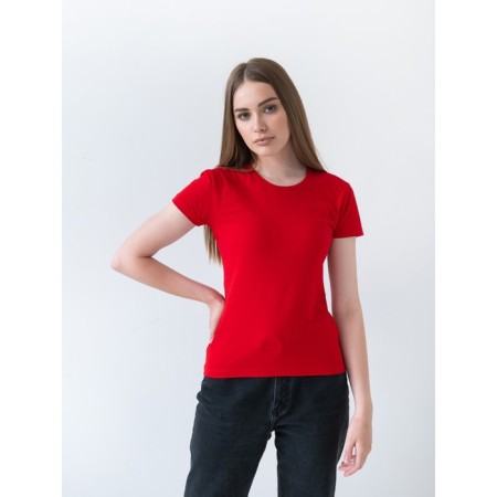 T -shirt female, size 44, red color-3