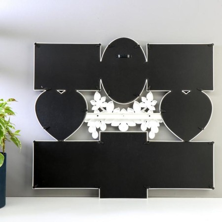 Photo frame plastic in 8 photos 10x10, 10x15 cm "olives" white 43x48x2 cm-2