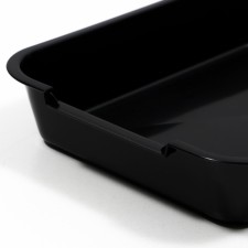 Average toilet without a mesh 36 x 26 x 6.5 cm, black