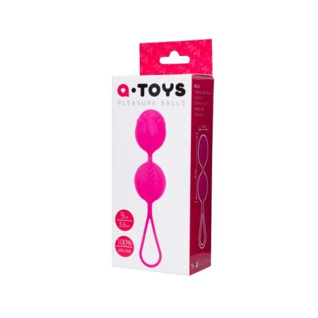 Toyfa A-Toys vaginal balls, silicone, pink color, d = 3.5 cm-2