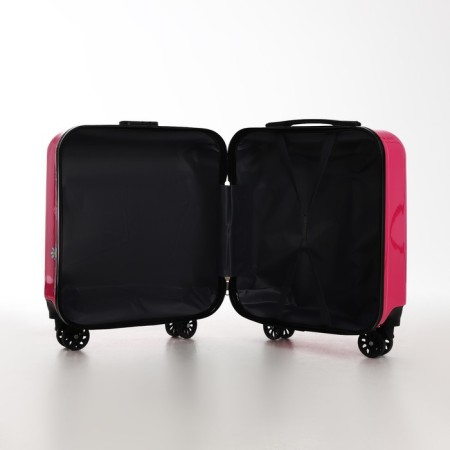 Small suitcase 20 "On a zipper, 4 wheels, pink color-7