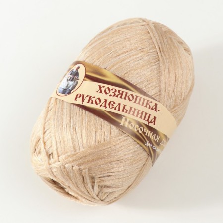 Yarn "NOSTOCE PRODUCATION" 100% polypropylene 200 ± 20m/50g set 2pcs (dark flax, beige)-2