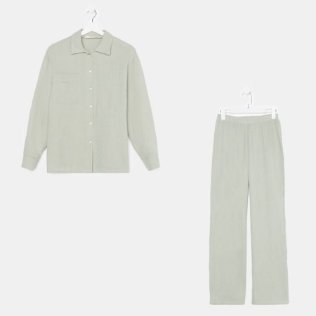 Female pajamas (shirt and trousers) KAFTAN "BASIC" size 52-54, green color-6