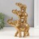Souvenir Polystone "Pyramid of 3 elephants" Gold 6.5x15.5x24 cm
