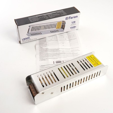 Electronic transformer for 12 W LED tape, Feron, LB009, 12.5A, 150 W-5