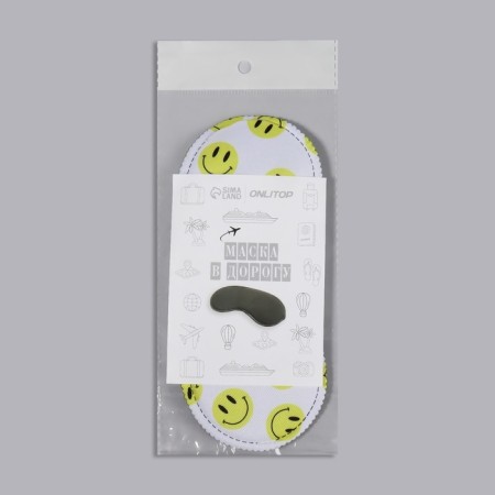 Good Vibes sleep, 19 × 8.5 cm, elastic band is single, white/yellow color-4