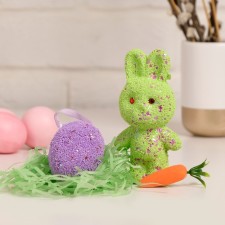 Decor set rabbit, carrot, egg. (6*12cm)
