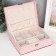 Casket to the leatherette for jewelry "Crosses" Pink 7x24x17.5cm