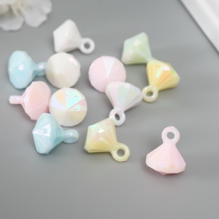 Suspension for creativity Plastic "Diamond" MIX MIX PASTEL 1.1x1.1x2 cm-1