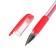 Set of gel pens, 6 colors, fluorescent, with rubber holders