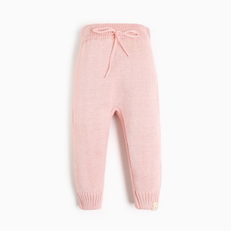 Pants knitted crumb I, height 80-86 cm, pink color