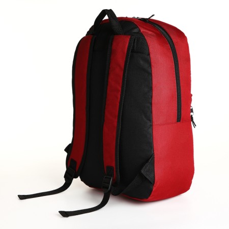Youth backpack with lightning, external pocket, burgundy color-3