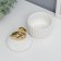 Coramics Coramics "Golden Flamingo" White relief 12x8.2x8.2 cm